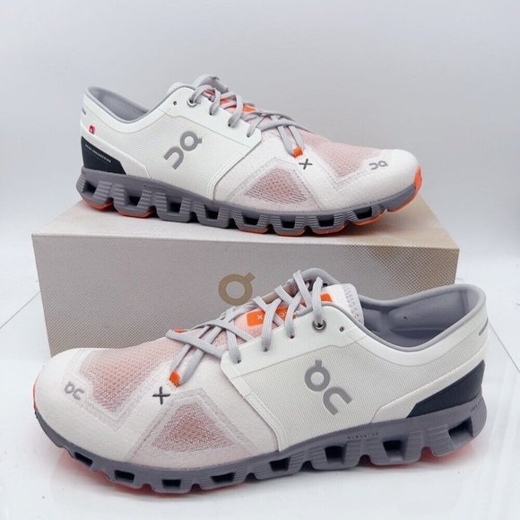 On Cloud X 3 Running Shoe Lightweight Training Ivory/ Alloy Mens Size US 14 main image 8